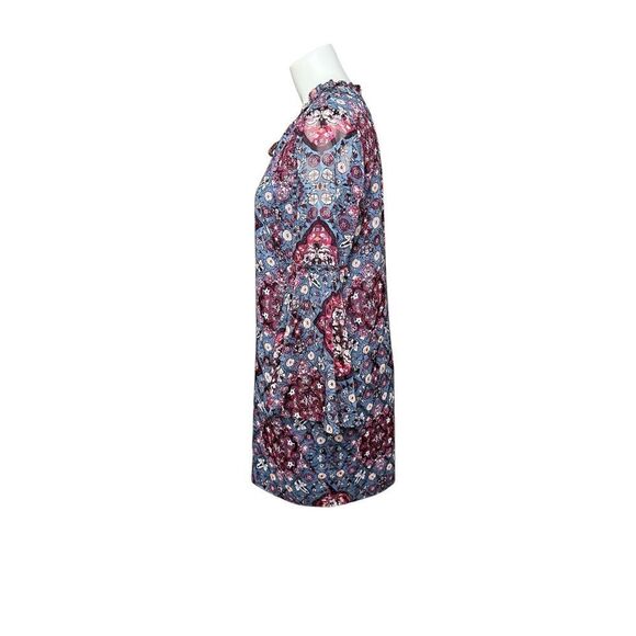 WHBM bell sleeve medallion print boho shift dress size MP - Picture 4 of 16